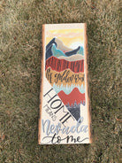 Golden West--Live Edge Wood Slice Painting, State of Nevada